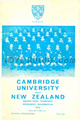 Cambridge University v New Zealand 1972 rugby  Programmes